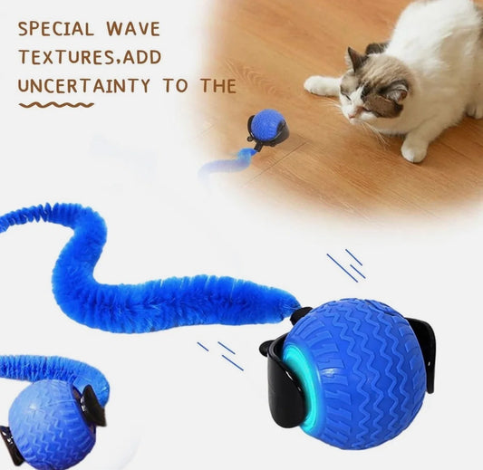 Speedy Tail Cat Toy, Interactive Toy for Indoor Cats blue color