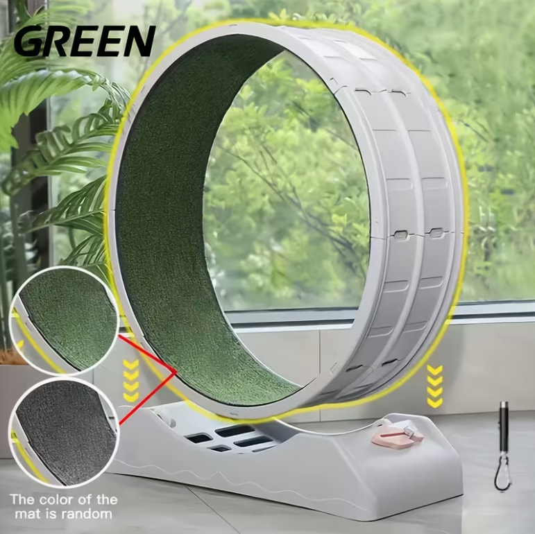 [Large Cat Exercise Wheel] 33-Inch Large Carpet-Surface Cat Exercise Wheel