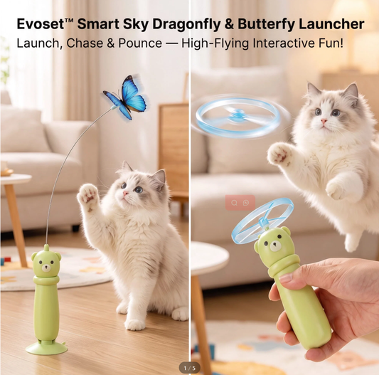 Smart Sky Dragonfly & Butterfly Cat Launcher