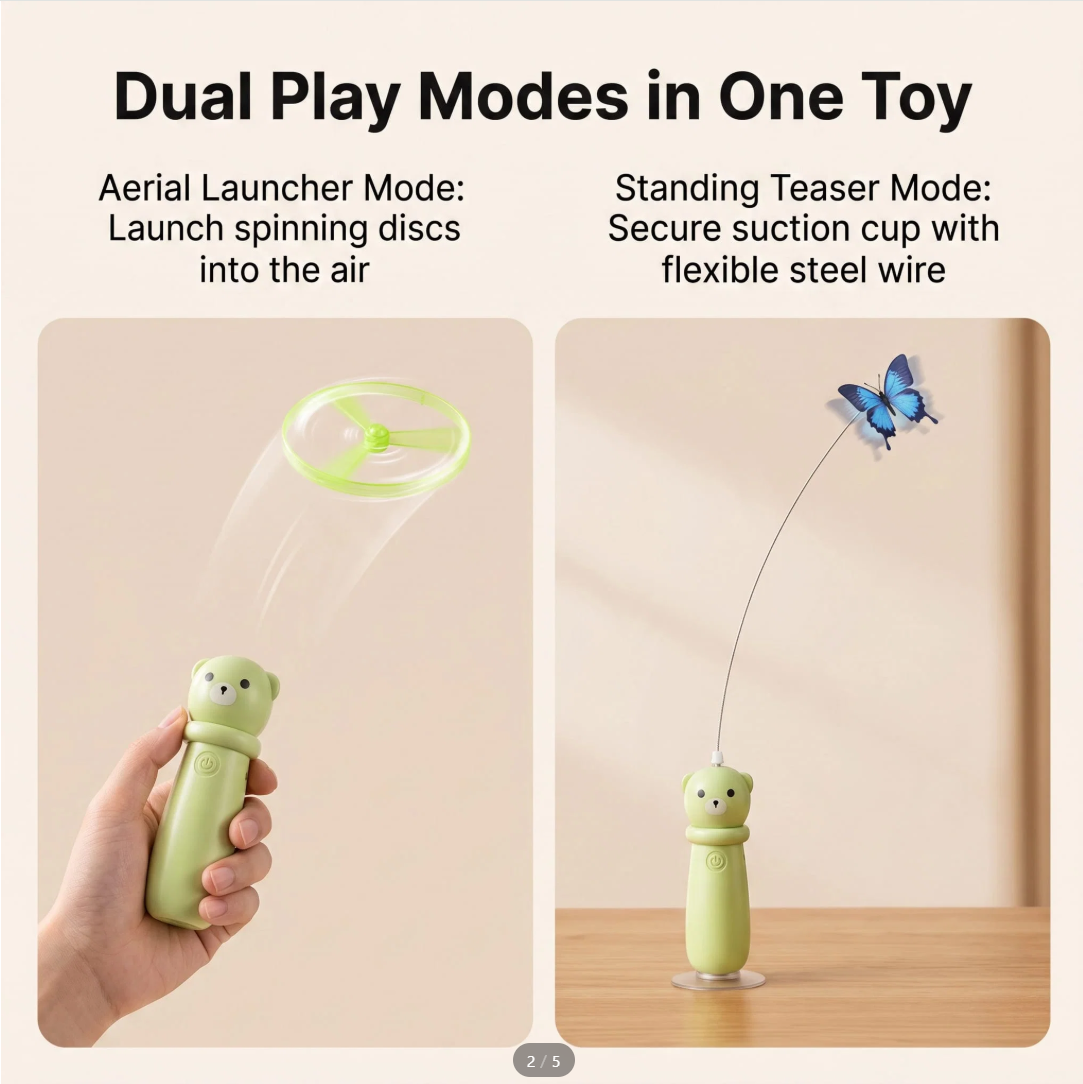 Smart Sky Dragonfly & Butterfly Cat Launcher