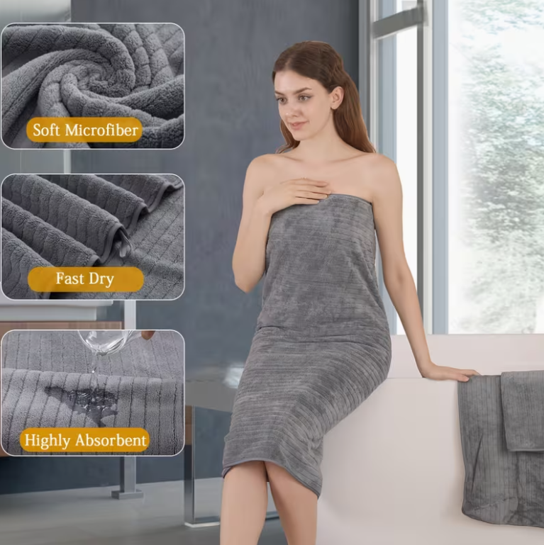 Soft fast-drying highly absorbent microfiber towel