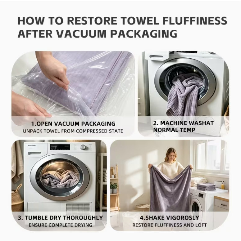 4 Pack Oversized Bath Towels Set