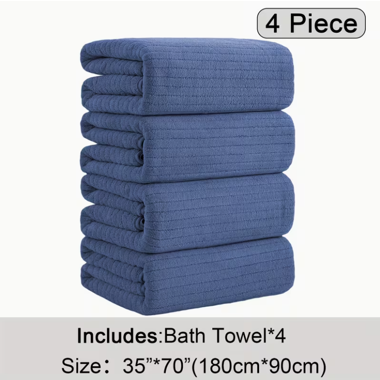4 Pack Oversized Bath Towels Set