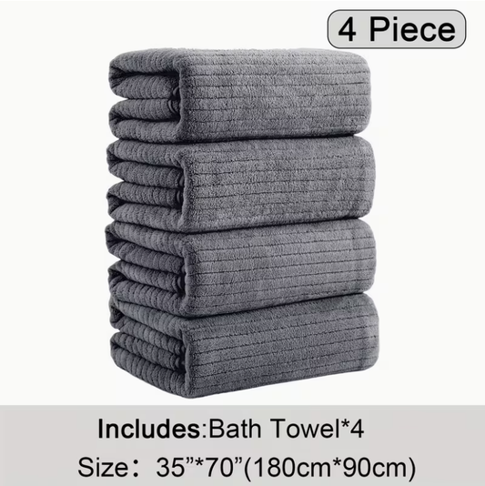4 Pack Oversized Bath Towels Set