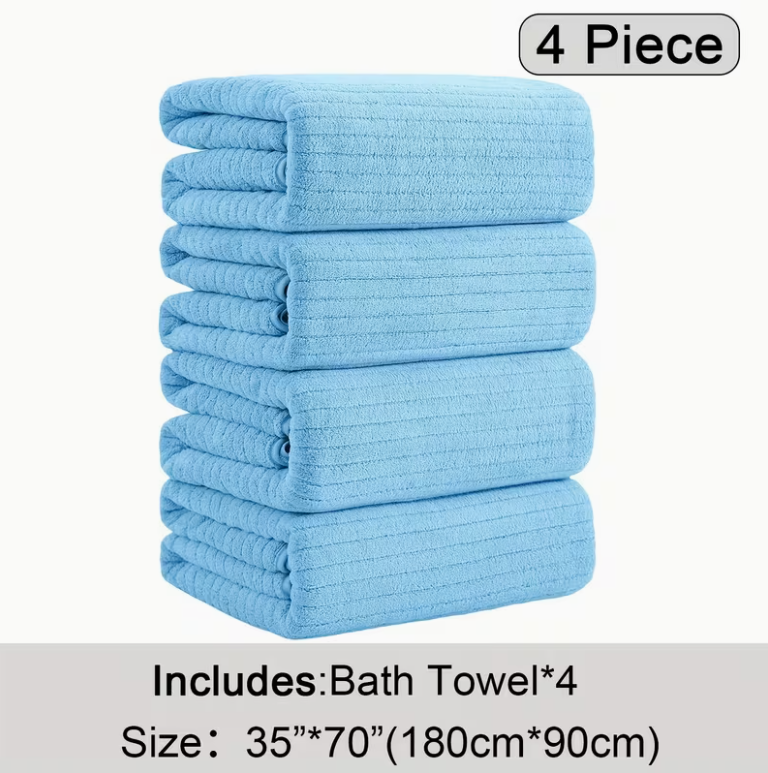 4 Pack Oversized Bath Towels Set