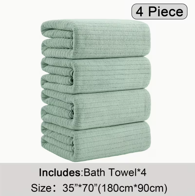 4 Pack Oversized Bath Towels Set