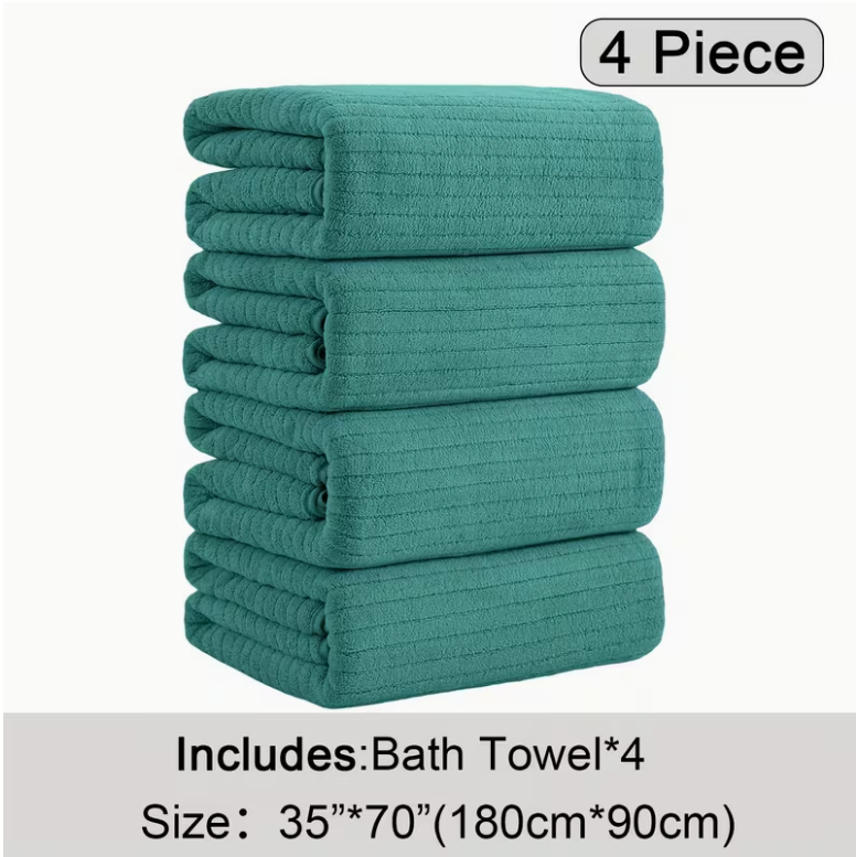 4 Pack Oversized Bath Towels Set
