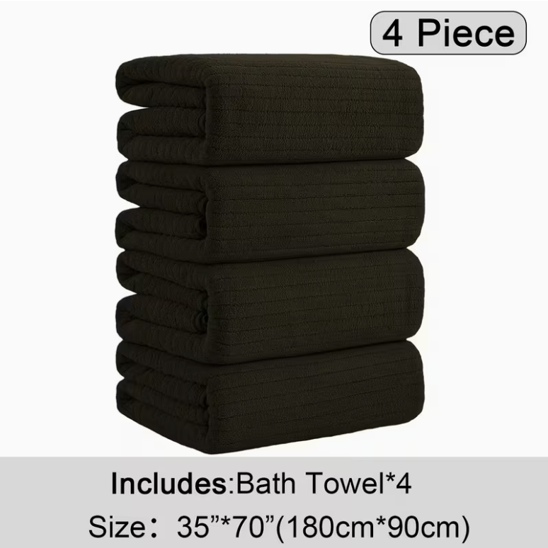 4 Pack Oversized Bath Towels Set