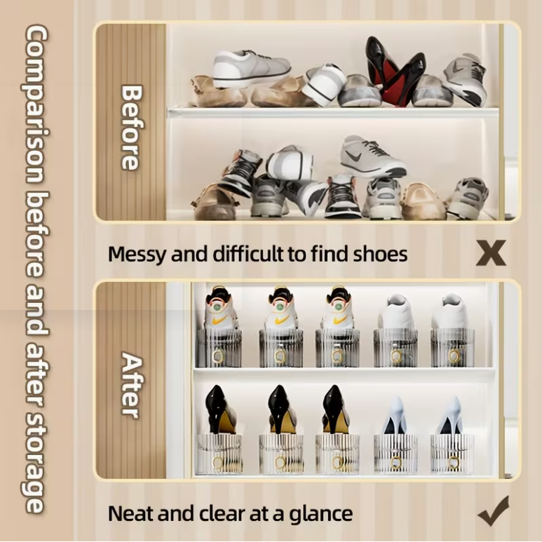 Adjustable Shoe Slot Organizer for Closet Space Saver