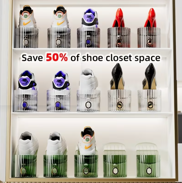 Adjustable Shoe Slot Organizer for Closet Space Saver