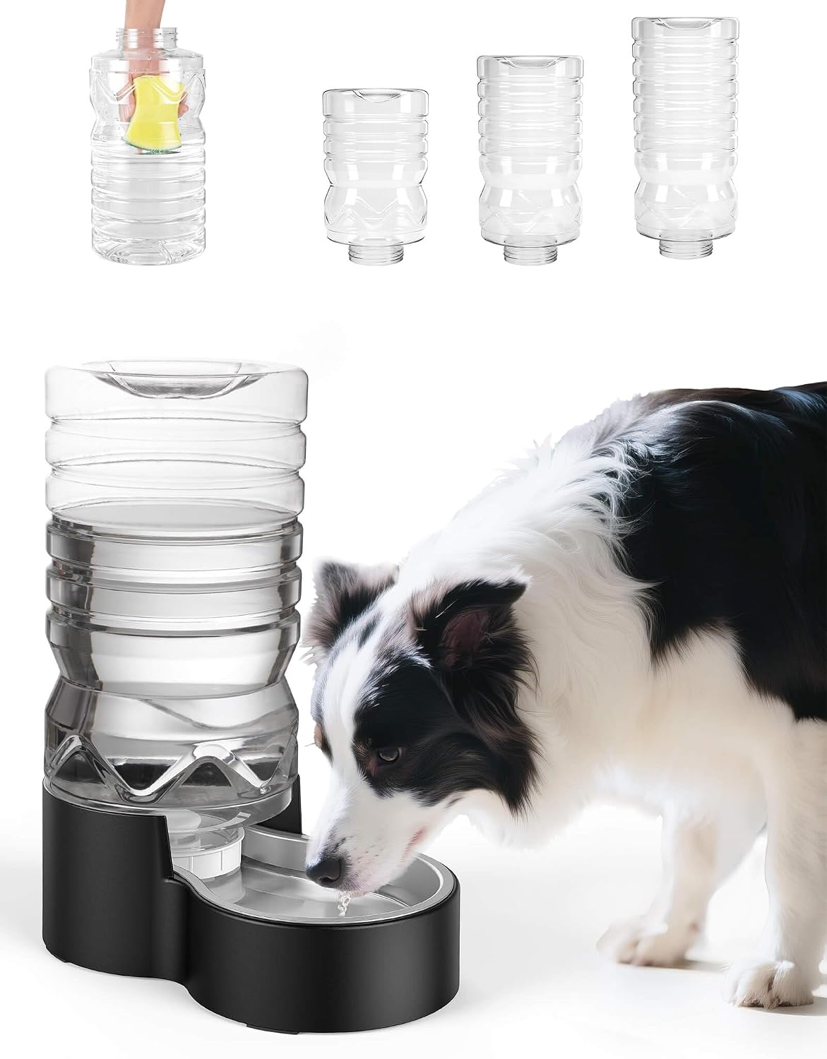 1.7-Gallon (6.5L) Automatic Pet Water Fountain (Black)