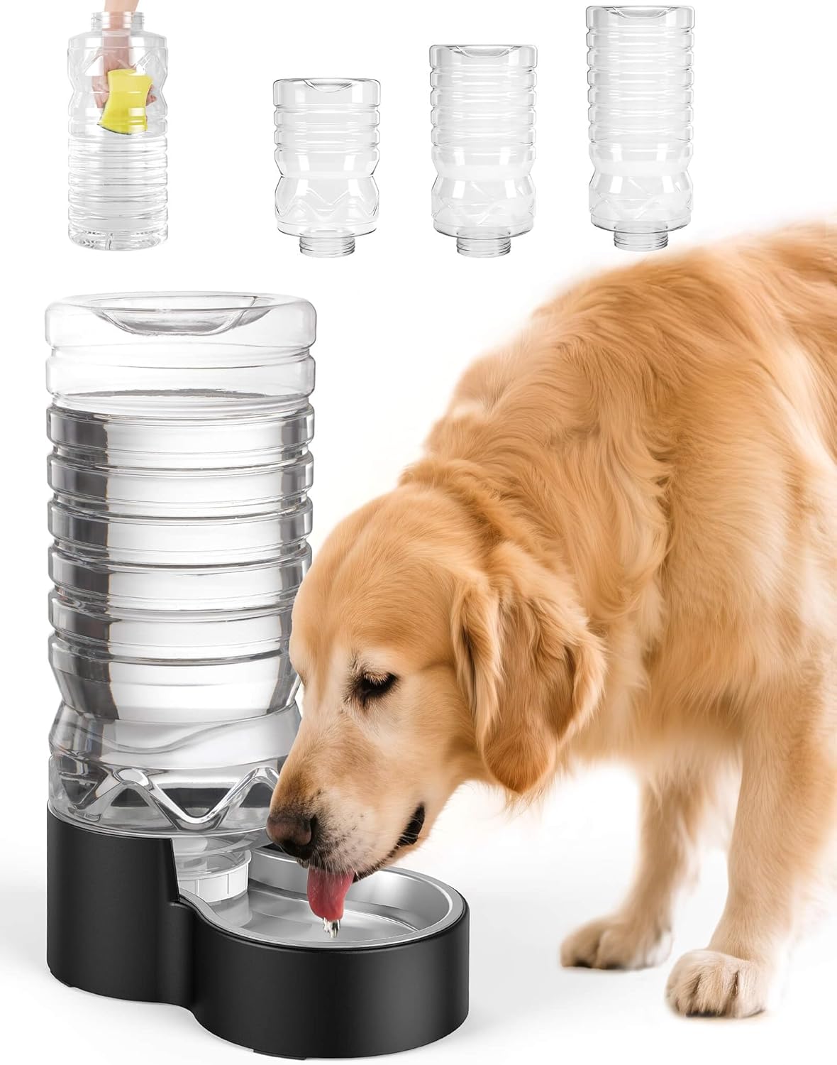 1.7-Gallon (6.5L) Automatic Pet Water Fountain (Black)