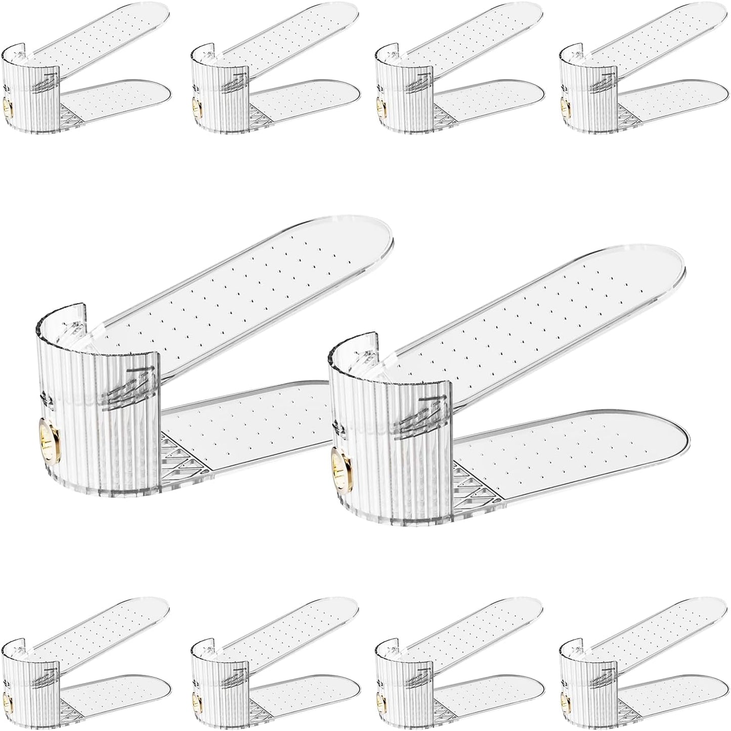Adjustable Shoe Slot Organizer for Closet Space Saver