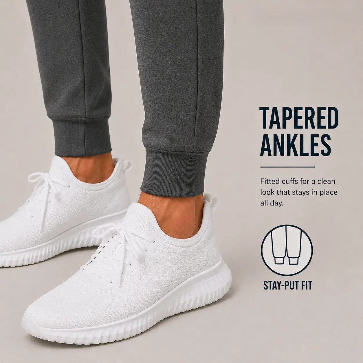 Unisex Essential Everyday Joggers with Zip Pockets