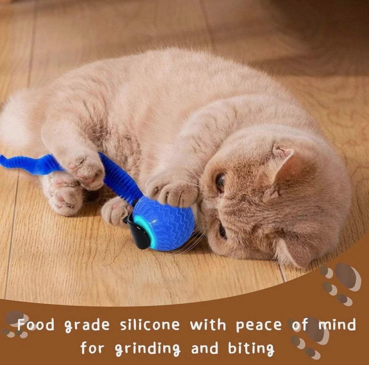 Speedy Tail Cat Toy, Interactive Toy for Indoor Cats blue color